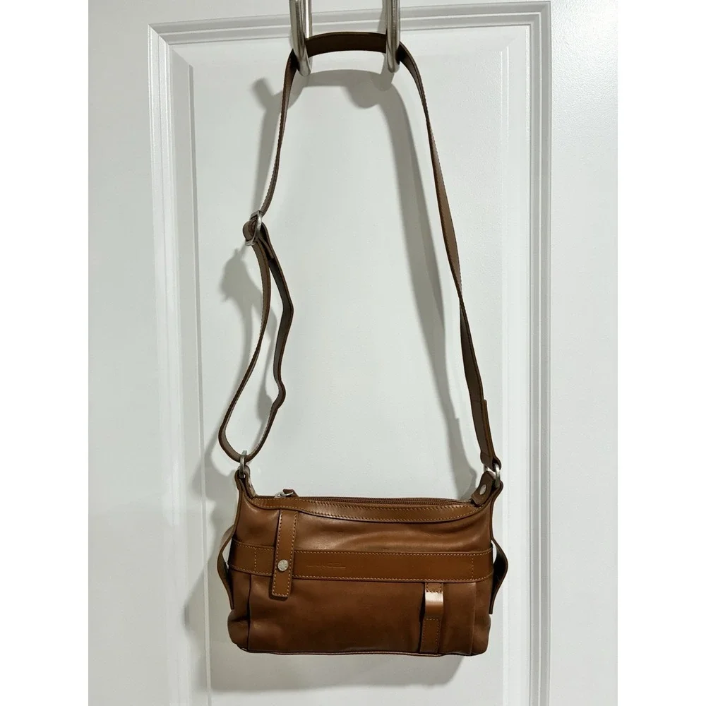 Lancel Light Brown Leather Shoulder Hobo Bag Made In France